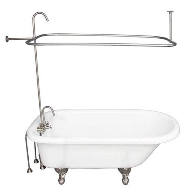 Barclay - Tub Kit 67'' AC Roll Top, Shwr Unit, Supplies, Drain-BrNkl - Brushed Nickel