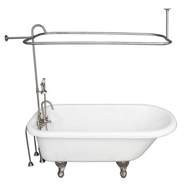 Barclay - Tub Kit 67'' AC Roll Top, Shwr Unit, Supplies, Drain-BrNkl - Brushed Nickel