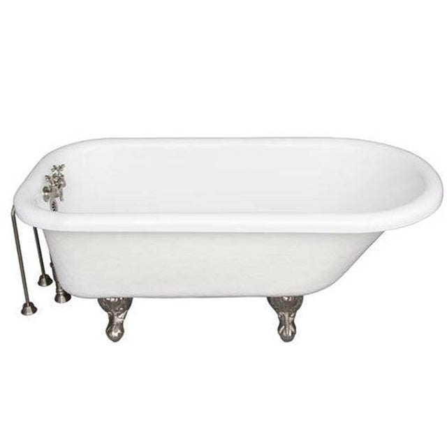 Barclay - Tub Kit 67'' AC Roll Top, Tub Filler, Supplies, Drain-BrNkl - Brushed Nickel