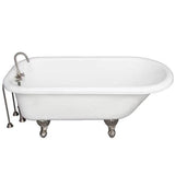 Barclay - Tub Kit 67'' AC Roll Top, Tub Filler, Supplies, Drain-BrNkl - Brushed Nickel