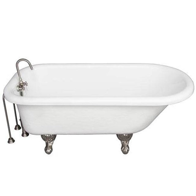 Barclay - Tub Kit 67'' AC Roll Top, Tub Filler, Supplies, Drain-BrNkl - Brushed Nickel