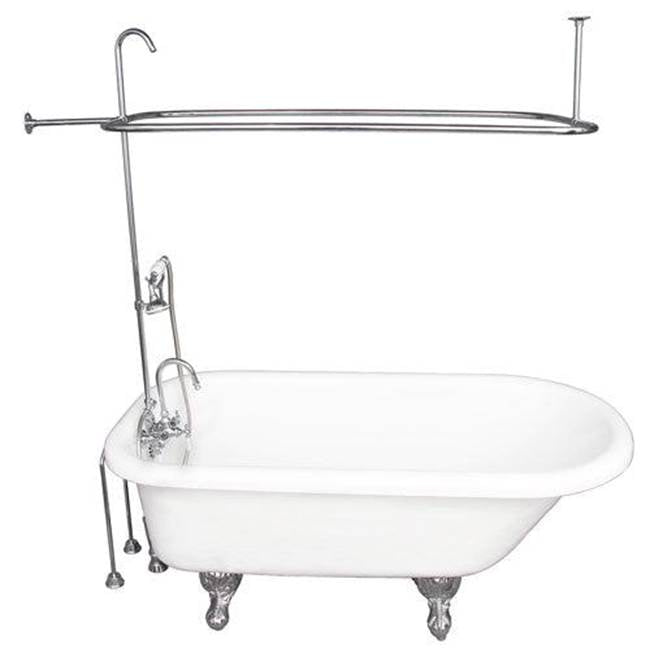 Barclay - Tub Kit 67'' AC Roll Top, Shwr Unit, Supplies, Drain-Chrome - Polished Chrome