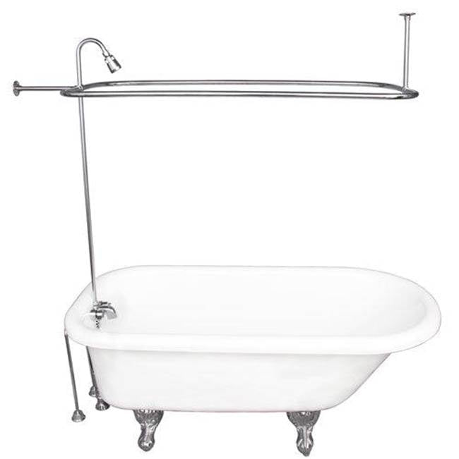 Barclay - Tub Kit 67'' AC Roll Top, Shwr Unit, Supplies, Drain-Chrome - Polished Chrome