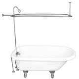 Barclay - Tub Kit 67'' AC Roll Top, Shwr Unit, Supplies, Drain-Chrome - Polished Chrome