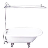 Barclay - Tub Kit 67'' AC Roll Top, Shwr Unit, Supplies, Drain-Chrome - Polished Chrome