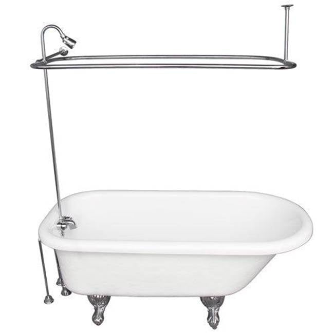 Barclay - Tub Kit 67'' AC Roll Top, Shwr Unit, Supplies, Drain-Chrome - Polished Chrome