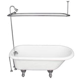 Barclay - Tub Kit 67'' AC Roll Top, Shwr Unit, Supplies, Drain-Chrome - Polished Chrome