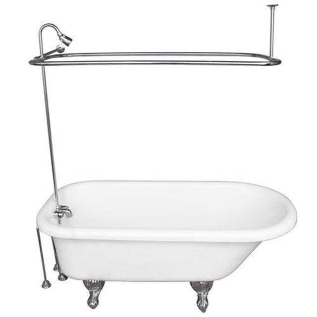Barclay - Tub Kit 67'' AC Roll Top, Shwr Unit, Supplies, Drain-Chrome - Polished Chrome