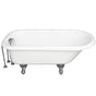 Barclay - Tub Kit 67'' AC Roll Top, Tub Filler, Supplies, Drain-Chrome - Polished Chrome
