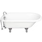 Barclay - Tub Kit 67'' AC Roll Top, Tub Filler, Supplies, Drain-Chrome - Polished Chrome