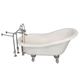 Barclay - Tub Kit 60'' AC Slipper, Tub Filler, Supplies, Drain-BrNkl - Brushed Nickel
