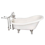 Barclay - Tub Kit 60'' AC Slipper, Tub Filler, Supplies, Drain-BrNkl - Brushed Nickel