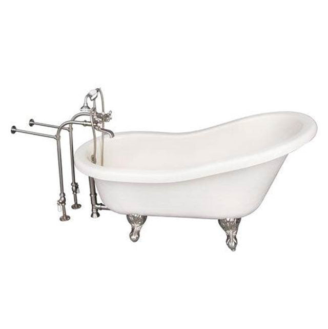 Barclay - Tub Kit 60'' AC Slipper, Tub Filler, Supplies, Drain-BrNkl - Brushed Nickel