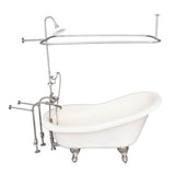 Barclay - Tub Kit 60'' AC Slipper, Shwr Unit, Supplies, Drain-BrNkl - Brushed Nickel
