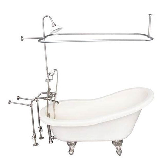 Barclay - Tub Kit 60'' AC Slipper, Shwr Unit, Supplies, Drain-BrNkl - Brushed Nickel