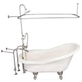 Barclay - Tub Kit 60'' AC Slipper, Shwr Unit, Supplies, Drain-BrNkl - Brushed Nickel