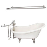 Barclay - Tub Kit 60'' AC Slipper, Shwr Rd,Filler,Supplies,Drain-BrNkl - Brushed Nickel