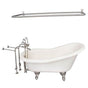 Barclay - Tub Kit 60'' AC Slipper, Shwr Rd,Filler,Supplies,Drain-BrNkl - Brushed Nickel