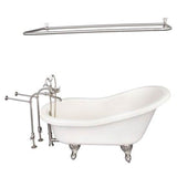 Barclay - Tub Kit 60'' AC Slipper, Shwr Rd,Filler,Supplies,Drain-BrNkl - Brushed Nickel