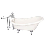 Barclay - Tub Kit 60'' AC Slipper, Tub Filler, Supplies, Drain-Chrome - Polished Chrome