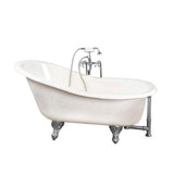 Barclay - Tub Kit 60'' AC Slipper, Tub Filler, Supplies, Drain-Chrome - Polished Chrome