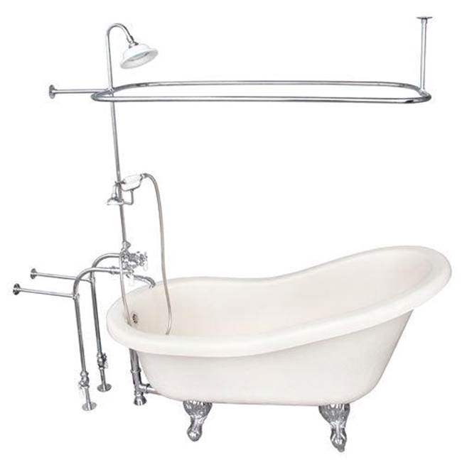 Barclay - Tub Kit 60'' AC Slipper, Shwr Unit, Supplies, Drain-Chrome - Polished Chrome