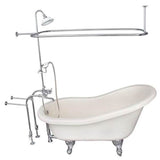 Barclay - Tub Kit 60'' AC Slipper, Shwr Unit, Supplies, Drain-Chrome - Polished Chrome