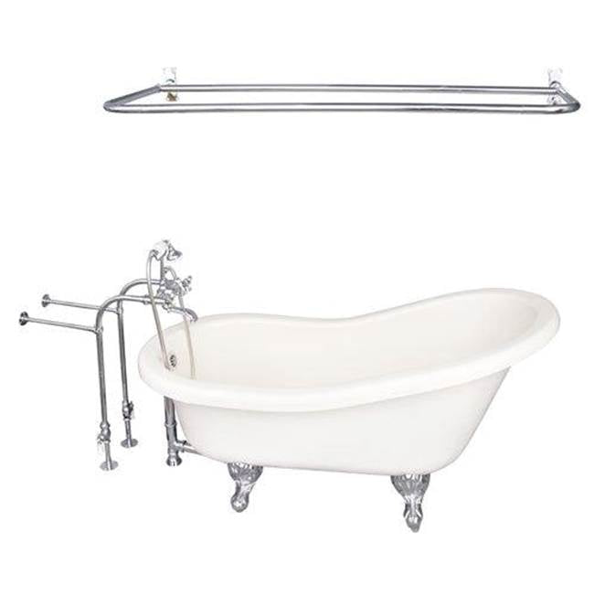 Barclay - Tub Kit 60'' AC Slipper, Shwr Rd,Filler,Supplies, Drain-Chrm - Polished Chrome