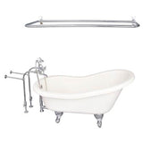 Barclay - Tub Kit 60'' AC Slipper, Shwr Rd,Filler,Supplies, Drain-Chrm - Polished Chrome
