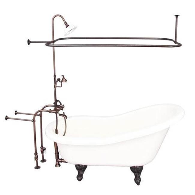 Barclay - Tub Kit 60'' AC Slipper, Shwr Unit, Supplies, Drain-ORB - Oil Rubbed Bronze