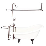 Barclay - Tub Kit 60'' AC Slipper, Shwr Unit, Supplies, Drain-ORB - Oil Rubbed Bronze