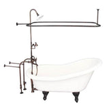 Barclay - Tub Kit 60'' AC Slipper, Shwr Unit, Supplies, Drain-ORB - Oil Rubbed Bronze