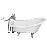 Barclay - Tub Kit 60'' AC Slipper, Tub Filler, Supplies, Drain-BrNkl - Brushed Nickel