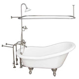 Barclay - Tub Kit 60'' AC Slipper, Shwr Unit, Supplies, Drain-BrNkl - Brushed Nickel