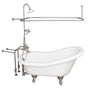 Barclay - Tub Kit 60'' AC Slipper, Shwr Unit, Supplies, Drain-BrNkl - Brushed Nickel