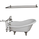 Barclay - Tub Kit 60'' AC Slipper, Shwr Rd,Filler,Supplies,Drain-BrNkl - Brushed Nickel