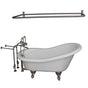 Barclay - Tub Kit 60'' AC Slipper, Shwr Rd,Filler,Supplies,Drain-BrNkl - Brushed Nickel