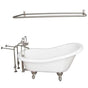 Barclay - Tub Kit 60'' AC Slipper, Shwr Rd,Filler,Supplies,Drain-BrNkl - Brushed Nickel