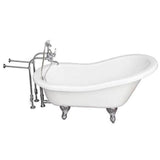 Barclay - Tub Kit 60'' AC Slipper, Tub Filler, Supplies, Drain-Chrome - Polished Chrome