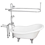 Barclay - Tub Kit 60'' AC Slipper, Shwr Unit, Supplies, Drain-Chrome - Polished Chrome