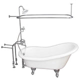 Barclay - Tub Kit 60'' AC Slipper, Shwr Unit, Supplies, Drain-Chrome - Polished Chrome