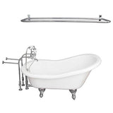 Barclay - Tub Kit 60'' AC Slipper, Shwr Rd,Filler,Supplies, Drain-Chrm - Polished Chrome