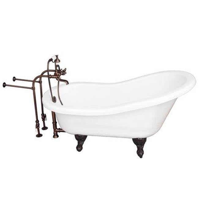 Barclay - Tub Kit 60'' AC Slipper, Tub Filler, Supplies, Drain-ORB - Oil Rubbed Bronze