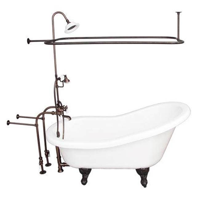 Barclay - Tub Kit 60'' AC Slipper, Shwr Unit, Supplies, Drain-ORB - Oil Rubbed Bronze
