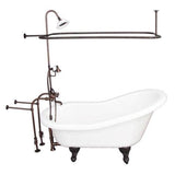 Barclay - Tub Kit 60'' AC Slipper, Shwr Unit, Supplies, Drain-ORB - Oil Rubbed Bronze