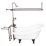 Barclay - Tub Kit 60'' AC Slipper, Shwr Unit, Supplies, Drain-ORB - Oil Rubbed Bronze