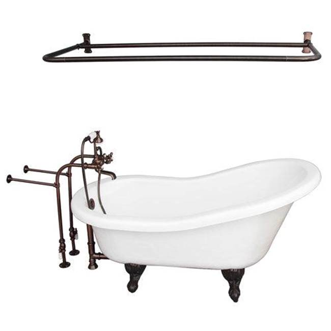 Barclay - Tub Kit 60'' AC Slipper, Shwr Rd,Filler, Supplies, Drain-ORB - Oil Rubbed Bronze