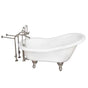 Barclay - Tub Kit 67'' AC Slipper, Tub Filler, Supplies, Drain-BrNkl - Brushed Nickel
