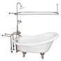 Barclay - Tub Kit 67'' AC Slipper,Shwr Unit, Supplies, Drain-BrNkl - Brushed Nickel