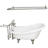 Barclay - Tub Kit 67'' AC Slipper,Filler Shwr Rod,Supplies,Drain-BrNkl - Brushed Nickel